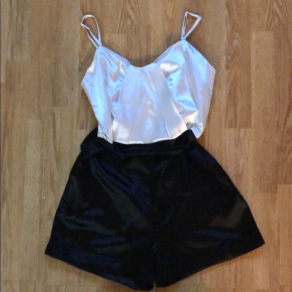 Arden Black and white romper